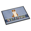 CarolineS Treasures Border Collie Red White Welcome Doormat 18 X 27 Multicolor