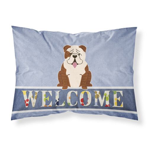 'Caroline'S Treasures English Bulldog Brindle White Welcome Pillowcase, Standard,'
