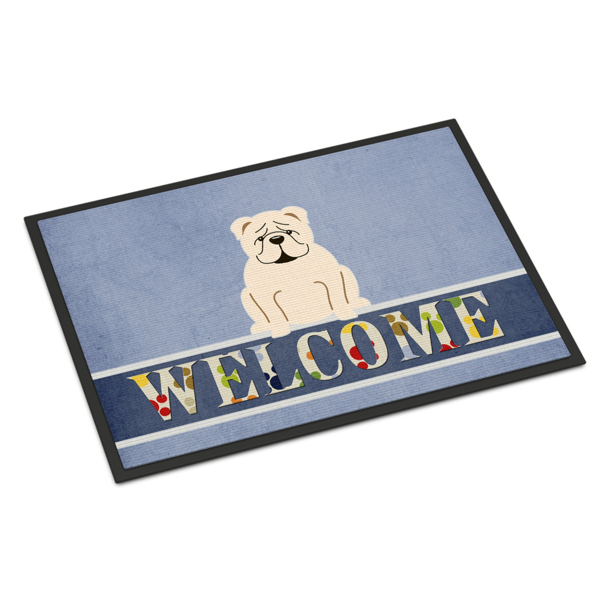 CarolineS Treasures English Bulldog White Welcome Doormat 18 X 27 Multicolor