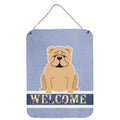 CarolineS Treasures English Bulldog Fawn Welcome Metal Print, 16 X 12, Multicolor