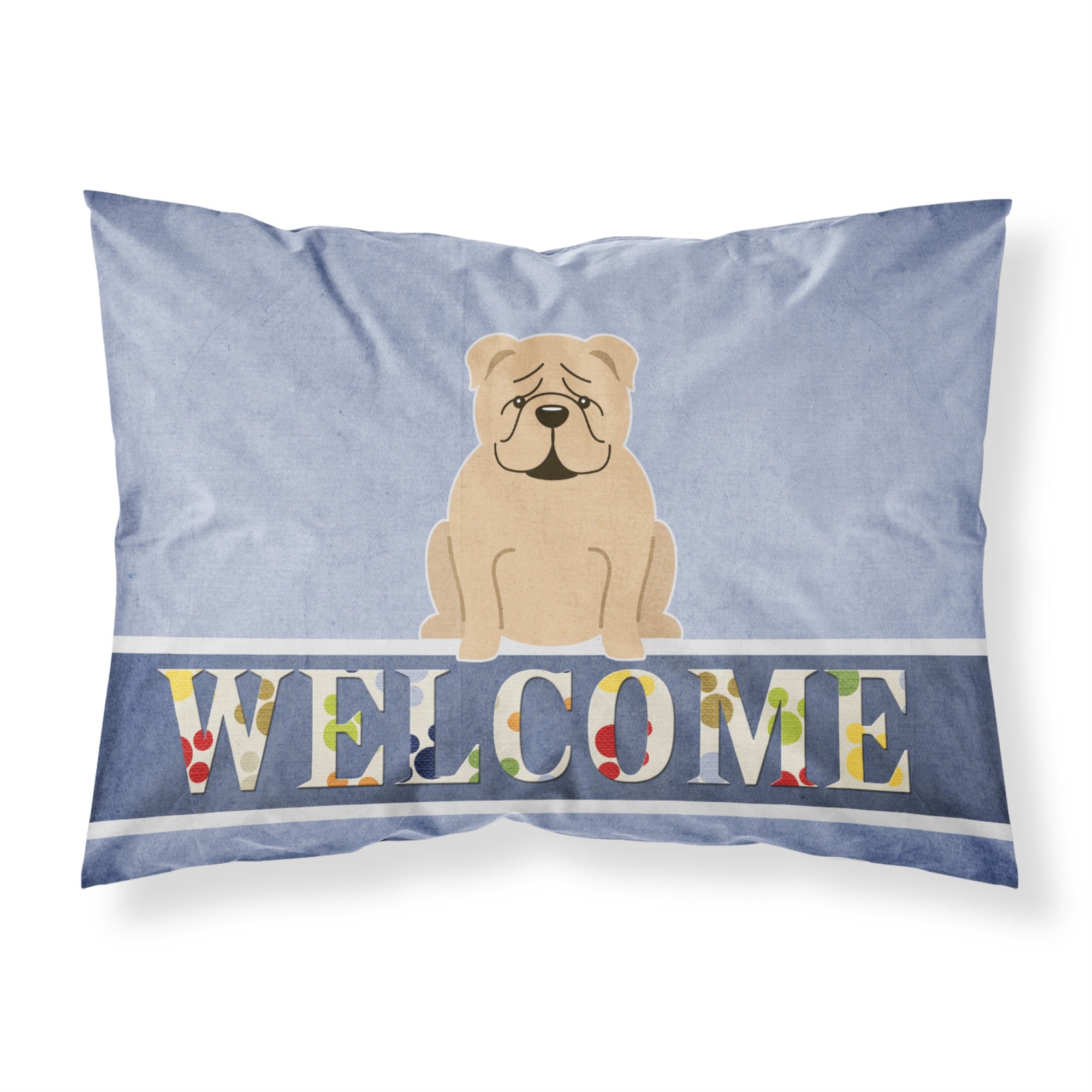 'Caroline'S Treasures English Bulldog Fawn Welcome Pillowcase, Standard,'
