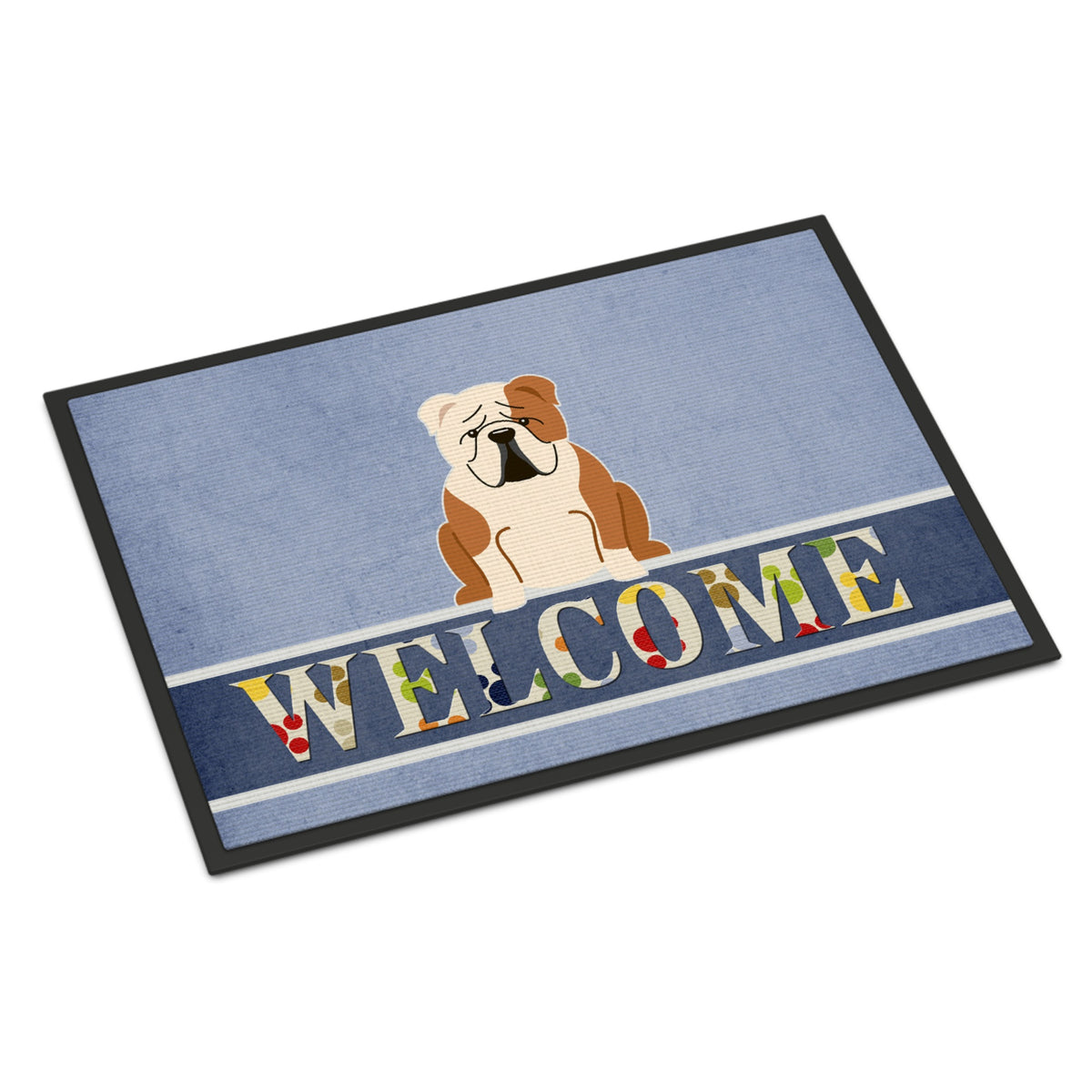 CarolineS Treasures English Bulldog Fawn White Welcome Doormat 18 X 27 Multicolor