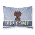 'Caroline'S Treasures Wire Hair Dachshund Chocolate Welcome Pillowcase, Standard,'