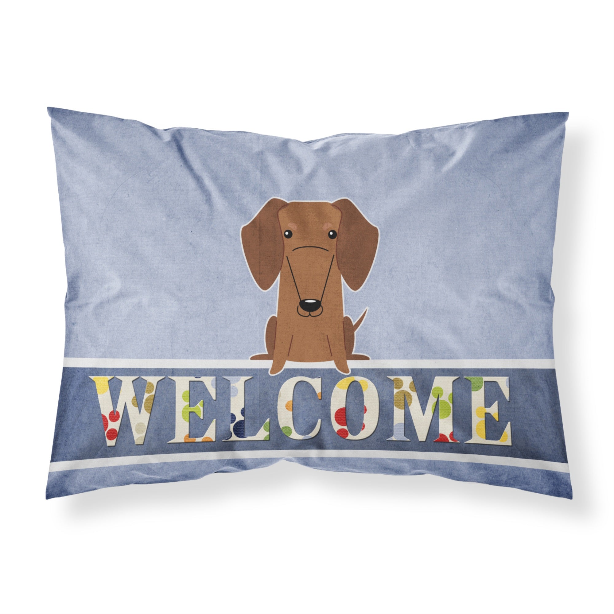 'Caroline'S Treasures Dachshund Red Brown Welcome Pillowcase, Standard,'