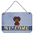 CarolineS Treasures Dachshund Chocolate Welcome Metal Print, 8 X 12, Multicolor