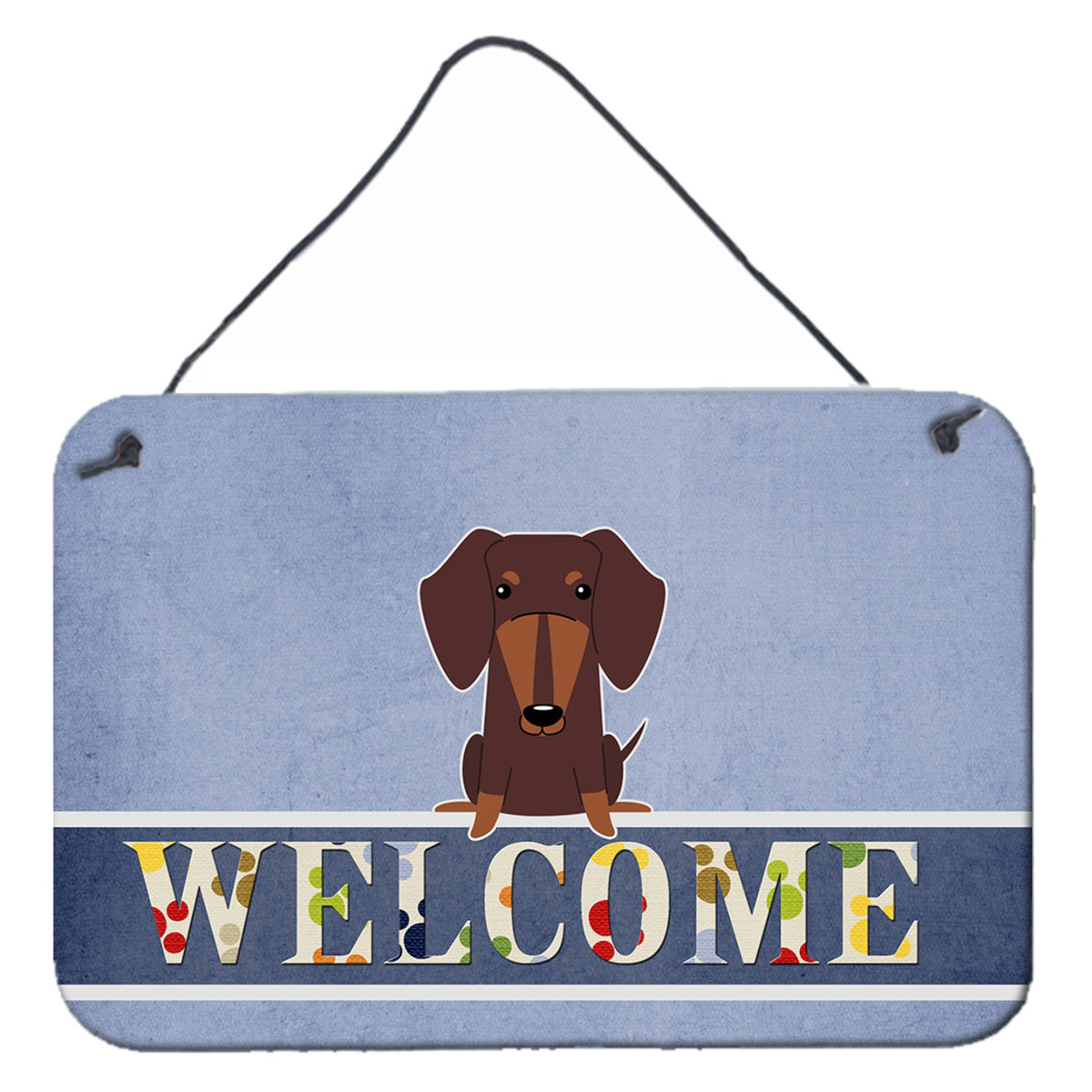 CarolineS Treasures Dachshund Chocolate Welcome Metal Print, 8 X 12, Multicolor