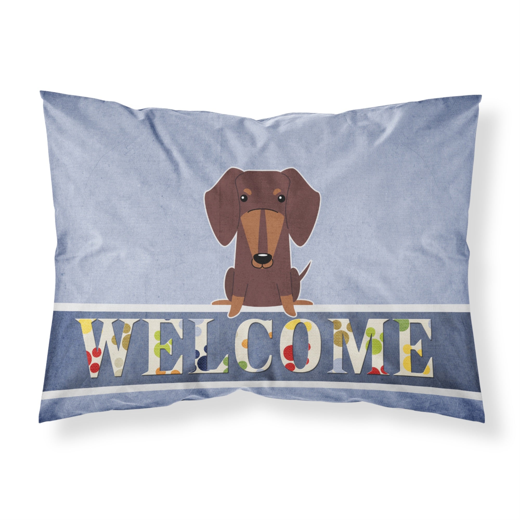 'Caroline'S Treasures Welcome Dachshund Chocolate Pillowcase, Standard'