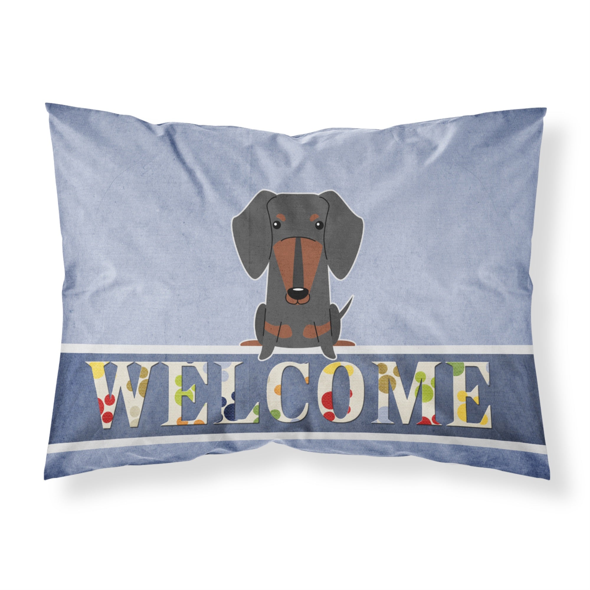 'Caroline'S Treasures Dachshund Black Tan Welcome Pillowcase, Standard,'