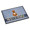 CarolineS Treasures Bull Terrier Red Welcome Doormat 18 X 27 Multicolor