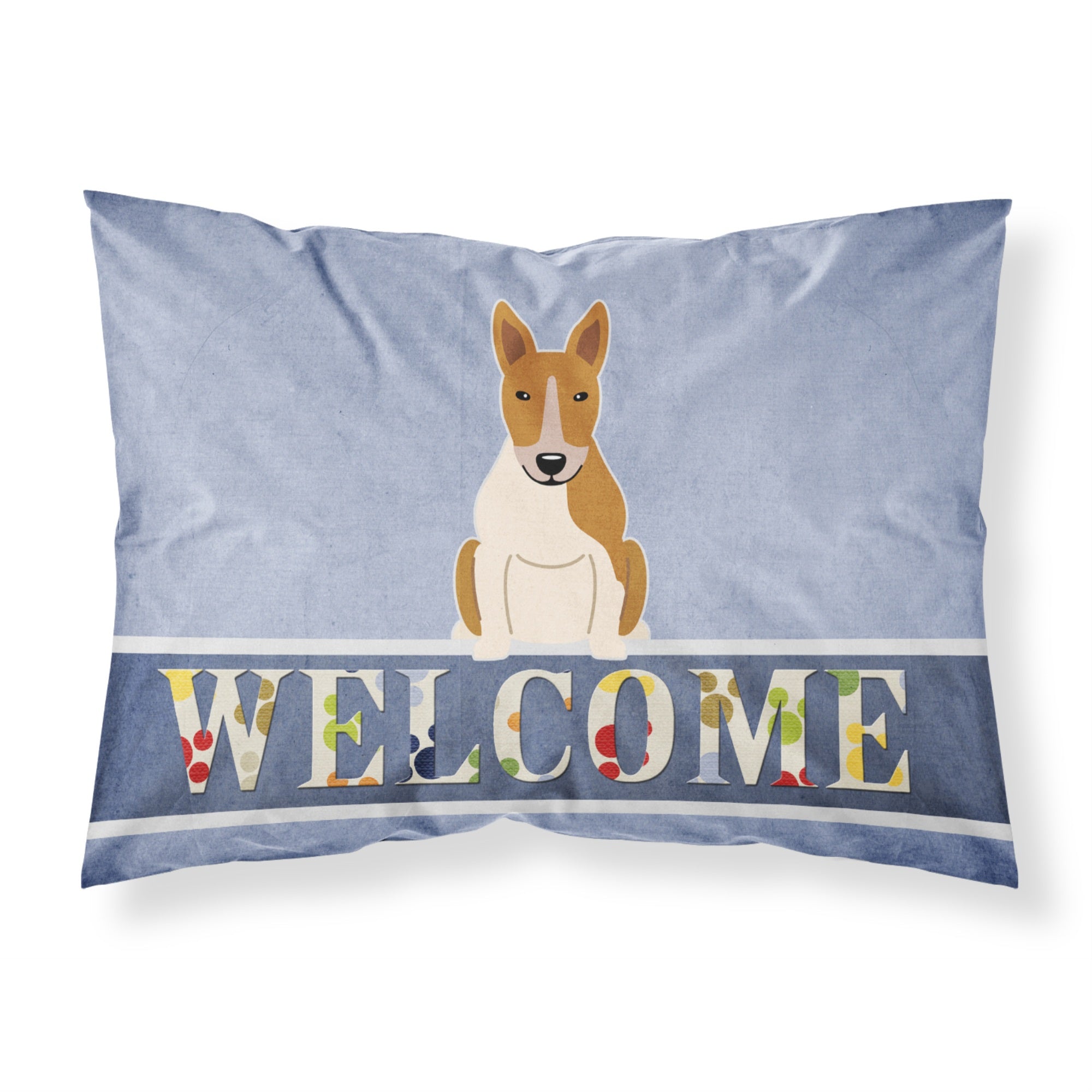'Caroline'S Treasures Bull Terrier Red White Welcome Pillowcase, Standard,'