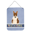CarolineS Treasures Bull Terrier Brindle Welcome Metal Print, 16 X 12, Multicolor
