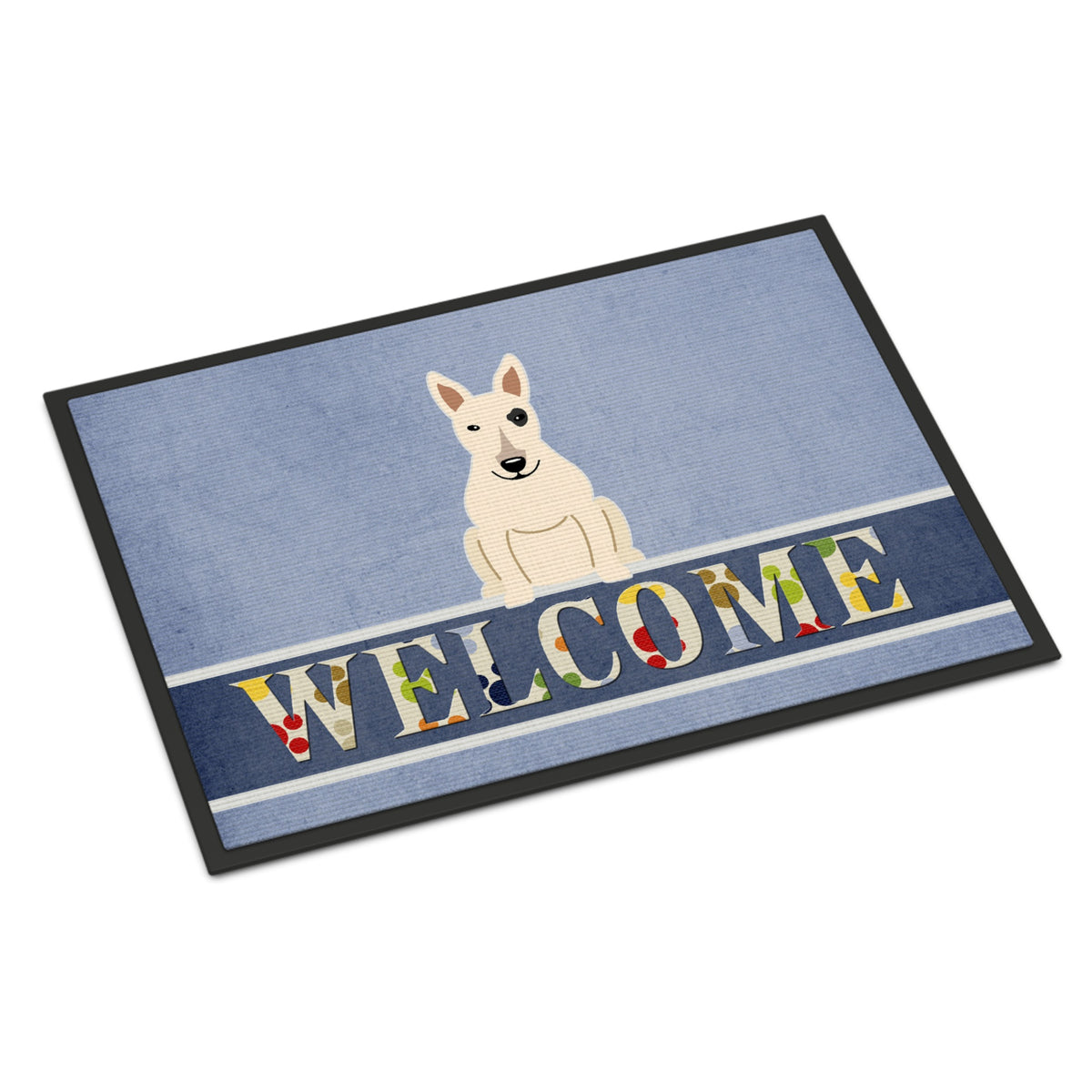 CarolineS Treasures Bull Terrier White Welcome Doormat 18 X 27 Multicolor