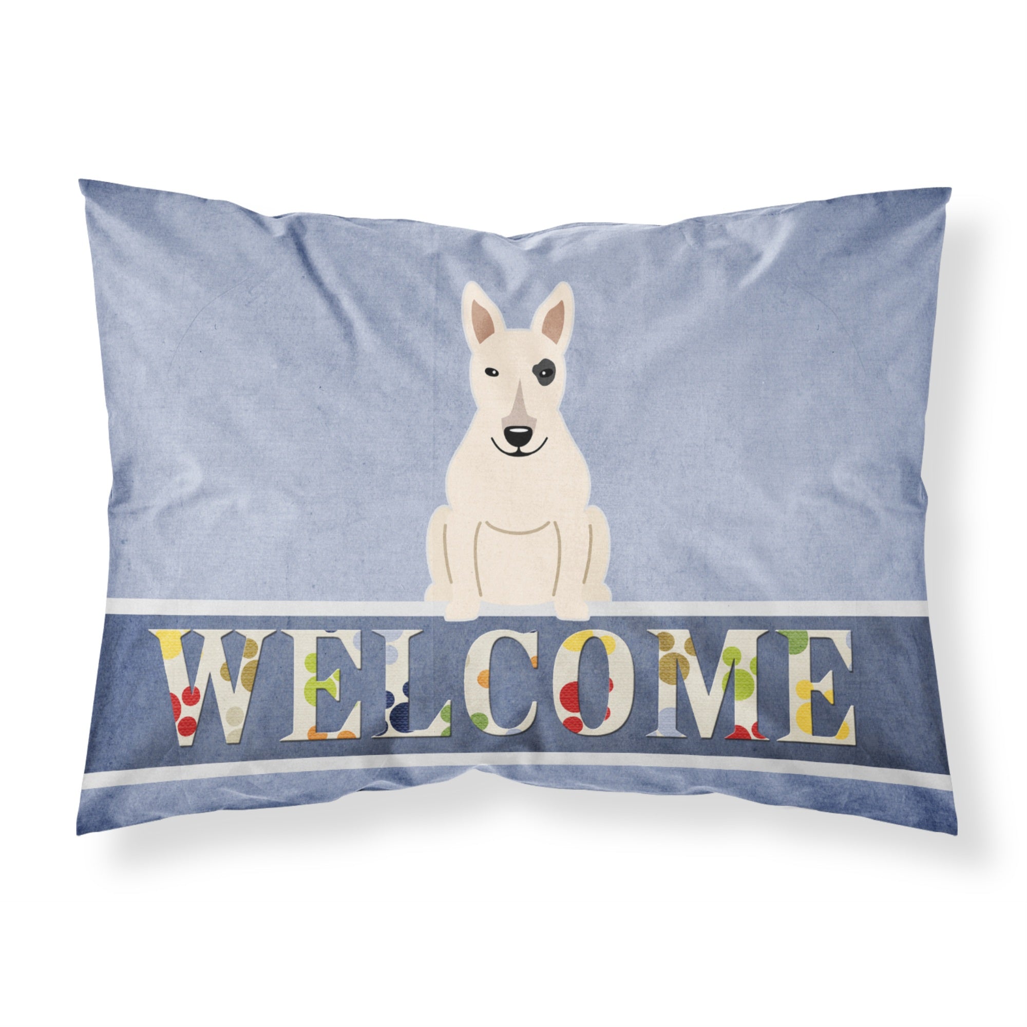 'Caroline'S Treasures Bull Terrier White Welcome Pillowcase, Standard, Multicolor'