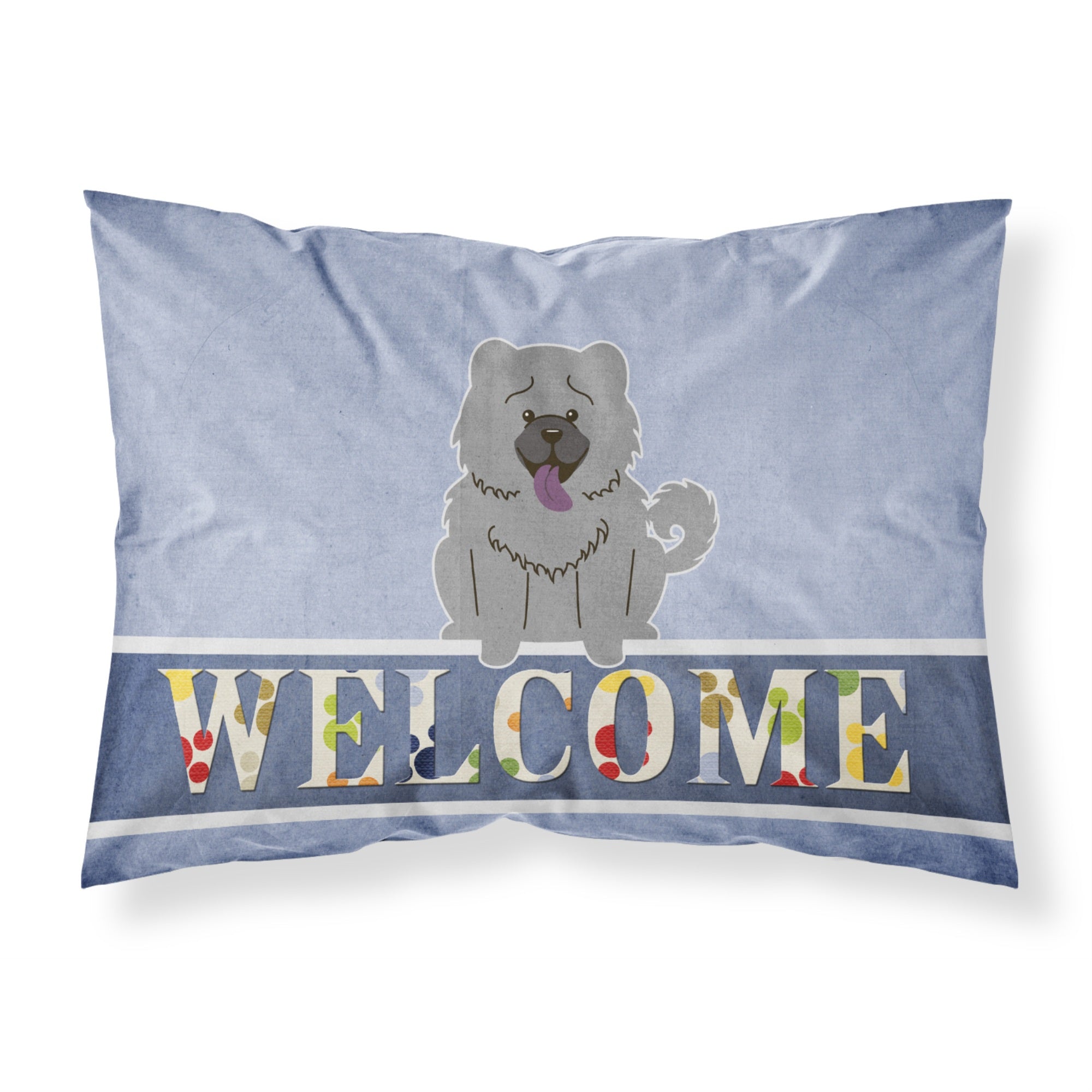 'Caroline'S Treasures Chow Blue Welcome Pillowcase, Standard Multicolor'