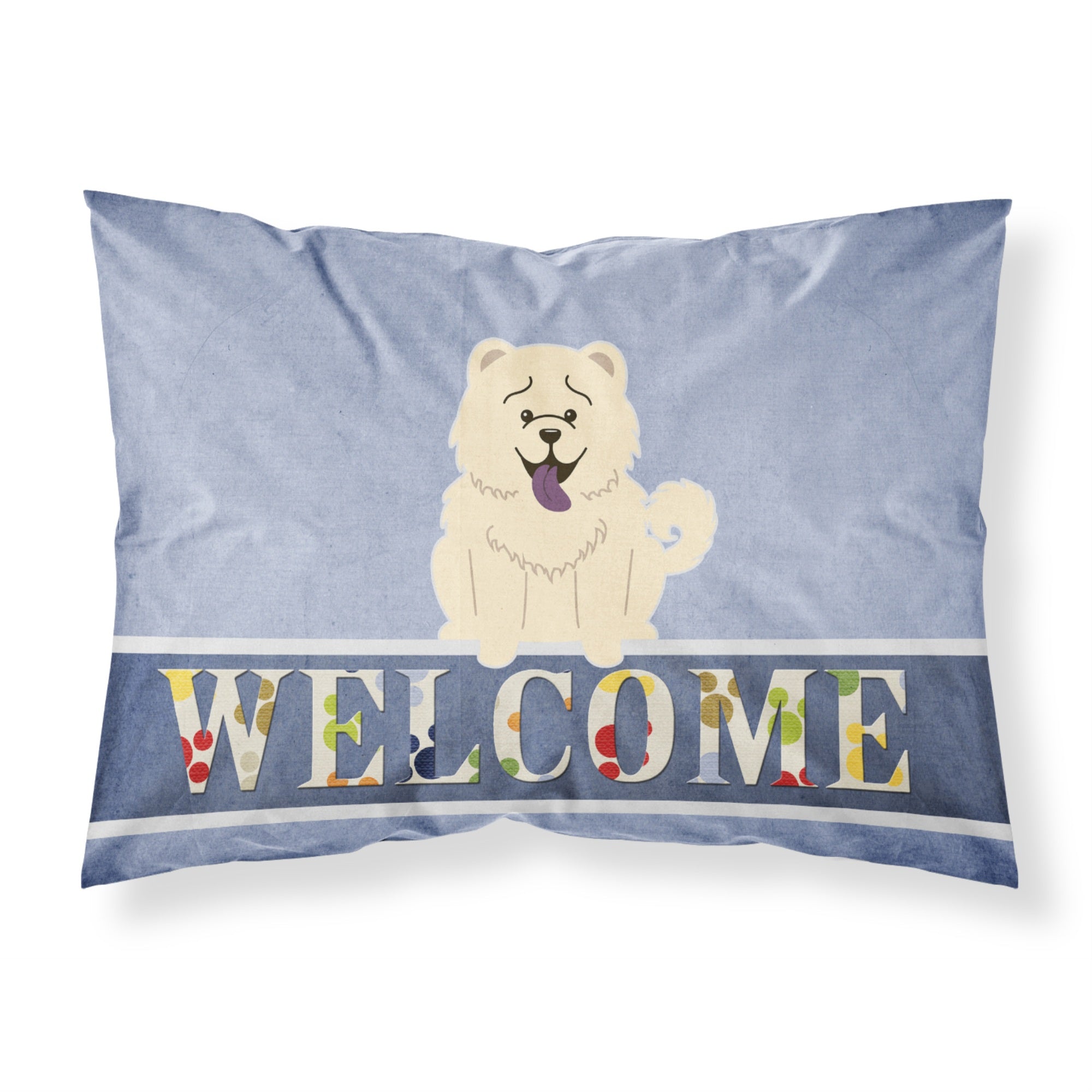 'Caroline'S Treasures Chow White Welcome Pillowcase, Standard Multicolor'