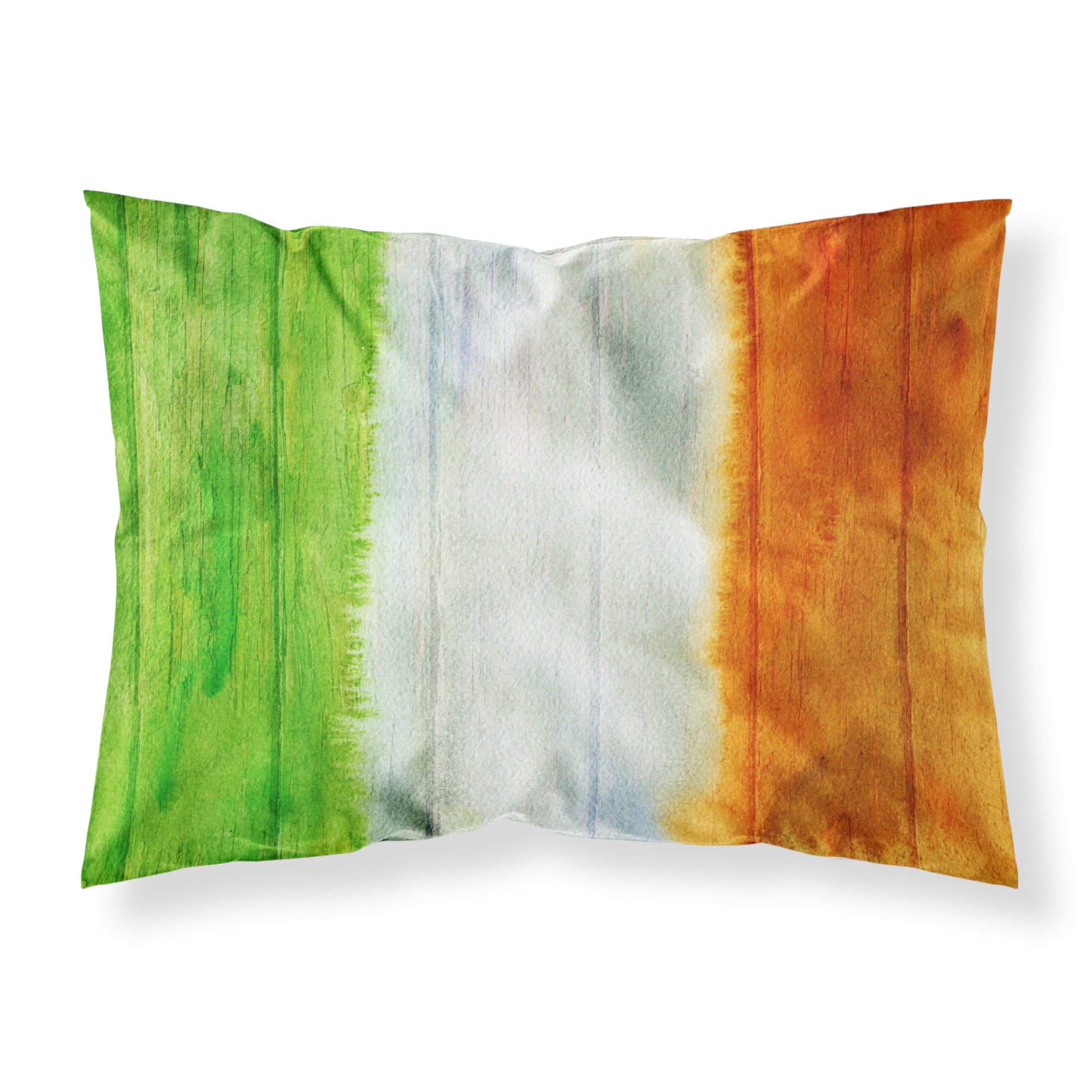 Irish Flag On Wood Fabric Standard Pillowcase