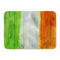 Carolines Treasures Irish Flag on Wood Machine Washable Memory Foam Mat doormats, Multicolor
