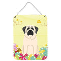 CarolineS Treasures Easter Eggs Mastiff White Metal Print, 16 X 12, Multicolor