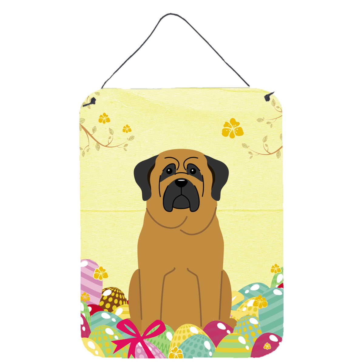 CarolineS Treasures Easter Eggs Mastiff Metal Print, 16 X 12, Multicolor