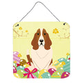 CarolineS Treasures Easter Eggs Basset Hound Metal Print, 6 X 6, Multicolor