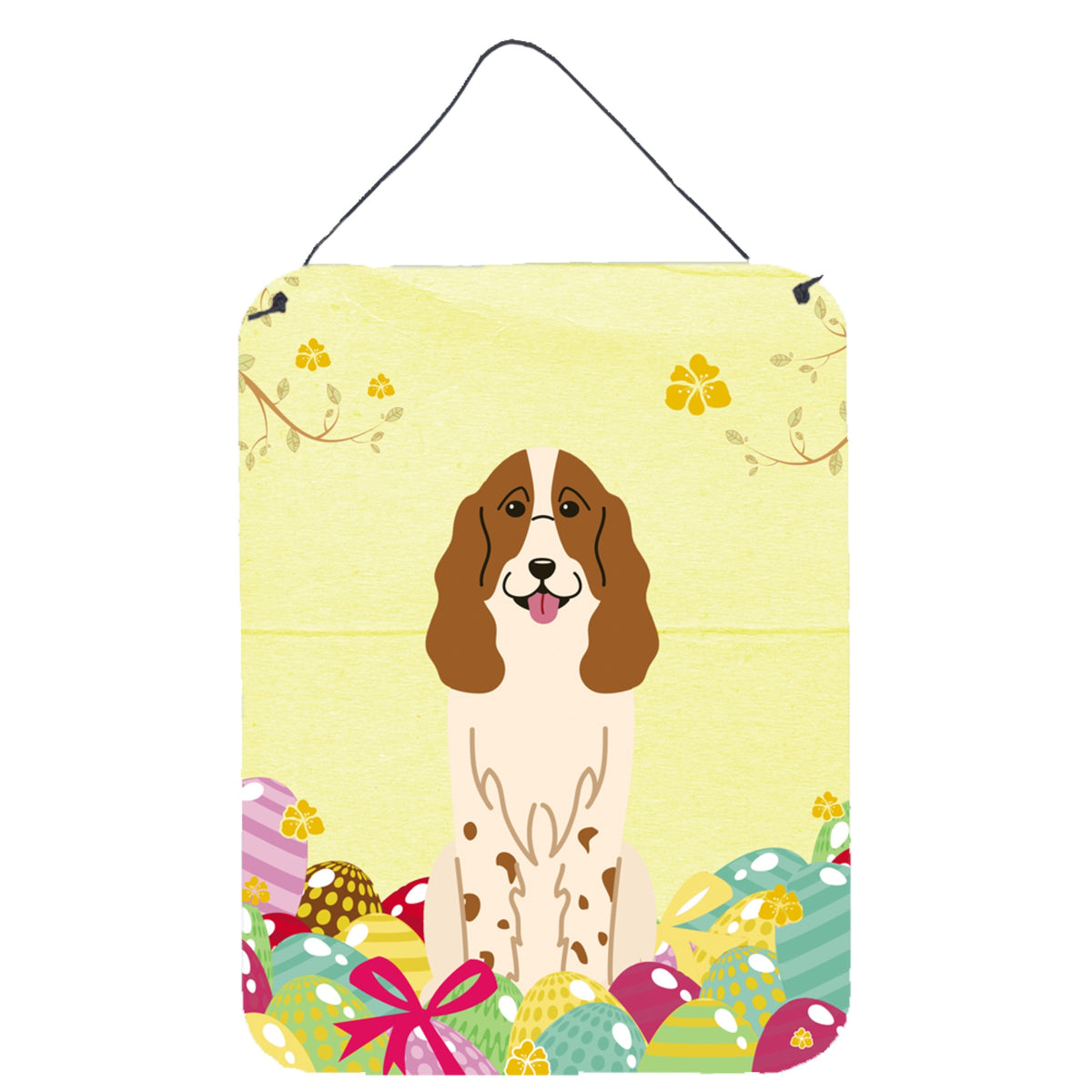 CarolineS Treasures Easter Eggs Russian Spaniel Metal Print, 16 X 12, Multicolor