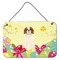 CarolineS Treasures Easter Eggs Saint Bernard Metal Print, 8 Inch  Inch  H X 12 Inch  Inch  W