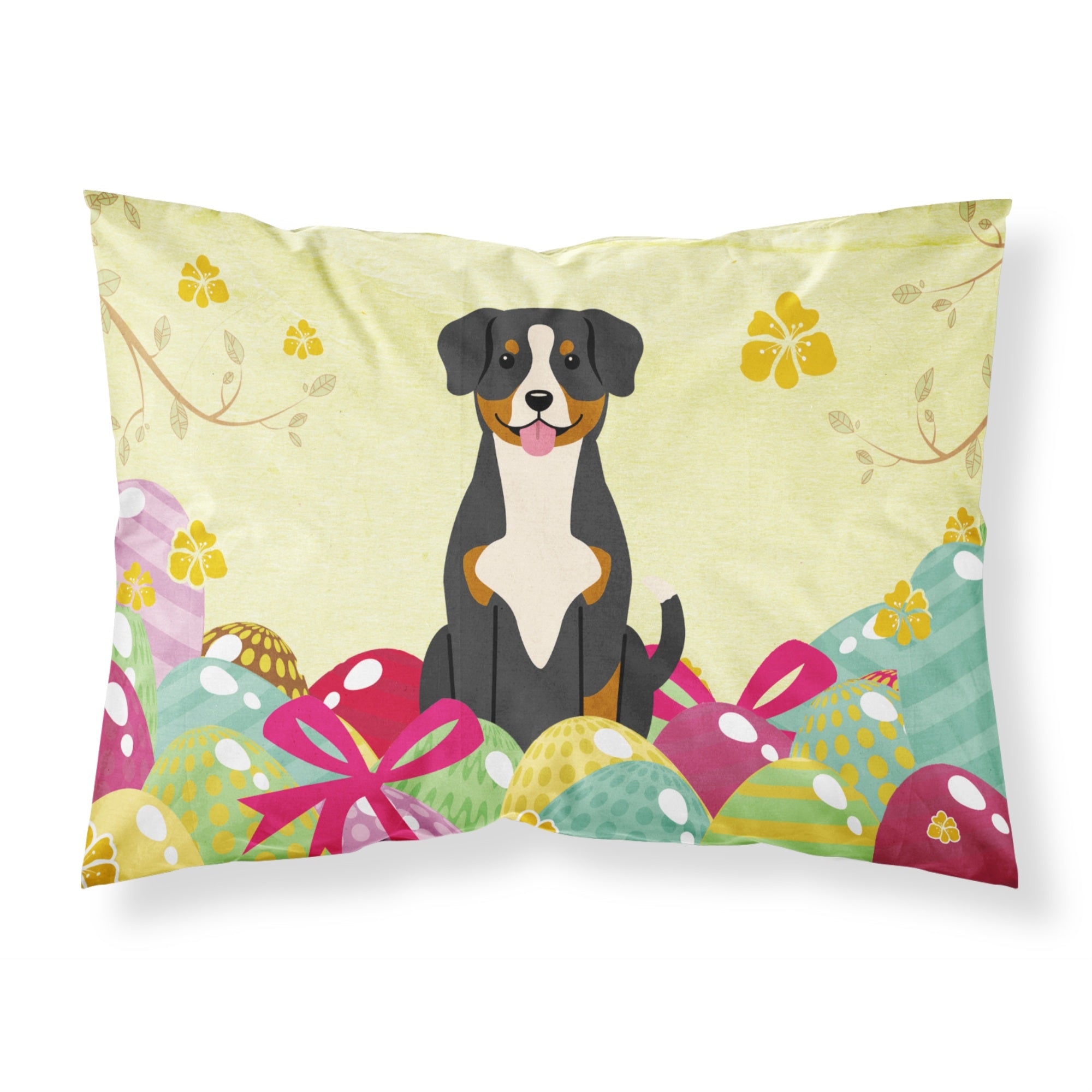 Easter Eggs Entlebucher Fabric Standard Pillowcase
