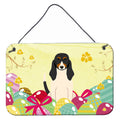 CarolineS Treasures Easter Eggs Swiss Hound Metal Print, 8 Inch  Inch H X 12 Inch  Inch W, Multicolor