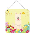 CarolineS Treasures Easter Eggs White German Shepherd Metal Print, 6 X 6, Multicolor