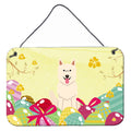 CarolineS Treasures Easter Eggs White German Shepherd Metal Print, 8 Inch  Inch  H X 12 Inch  Inch  W