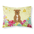 Easter Eggs Staffordshire Bull Terrier Brown Fabric Standard Pillowcase