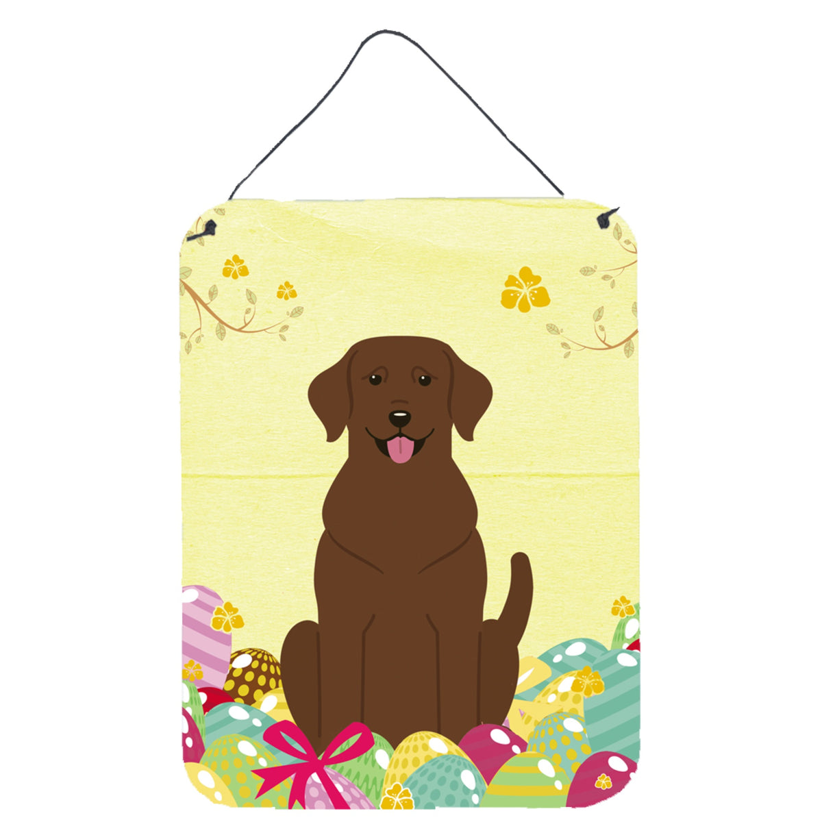 CarolineS Treasures Easter Eggs Chocolate Labrador Metal Print, 16 X 12, Multicolor