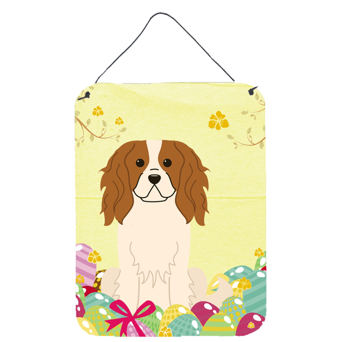CarolineS Treasures Easter Eggs Cavalier Spaniel Metal Print, 16 X 12, Multicolor