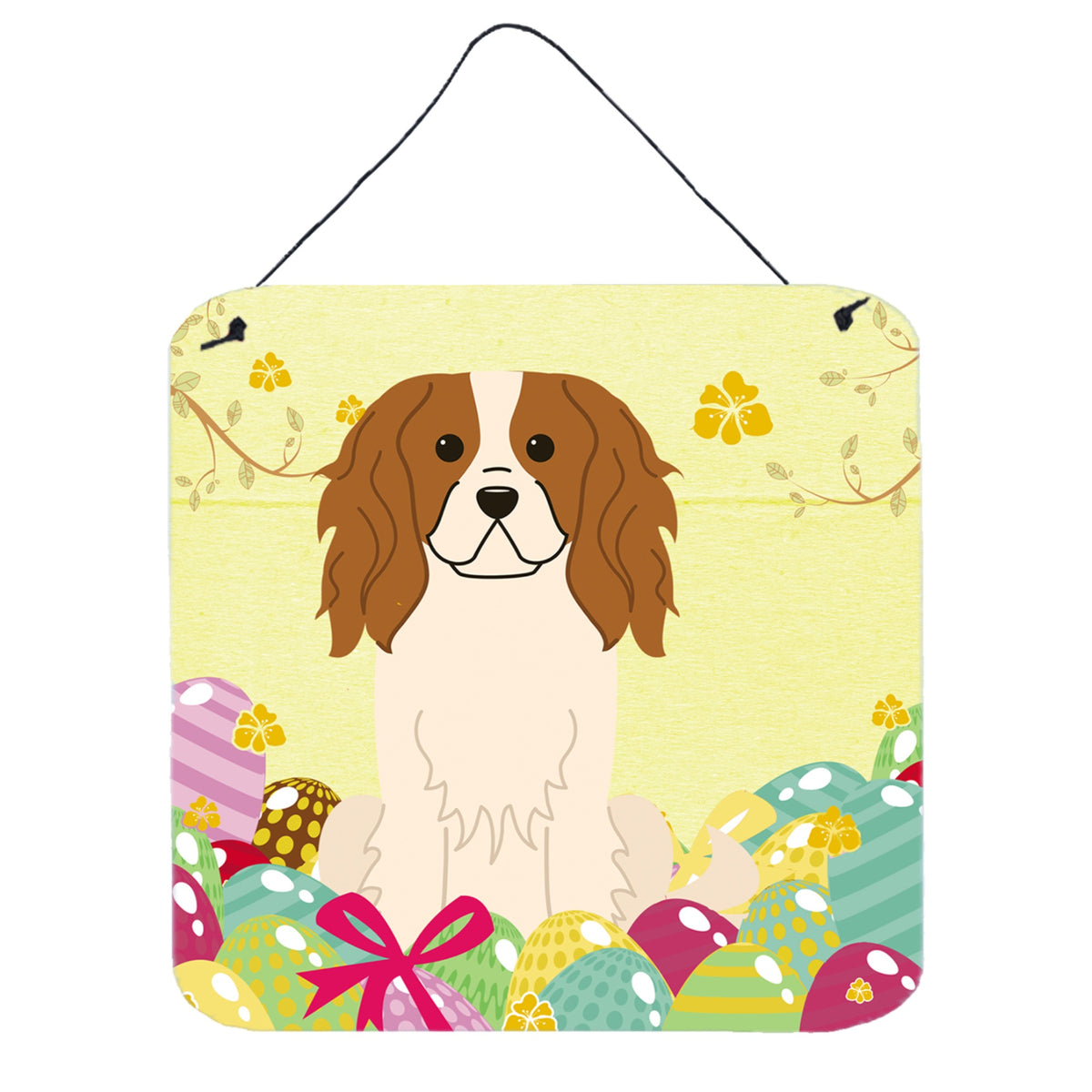 CarolineS Treasures Easter Eggs Cavalier Spaniel Metal Print, 6 X 6, Multicolor