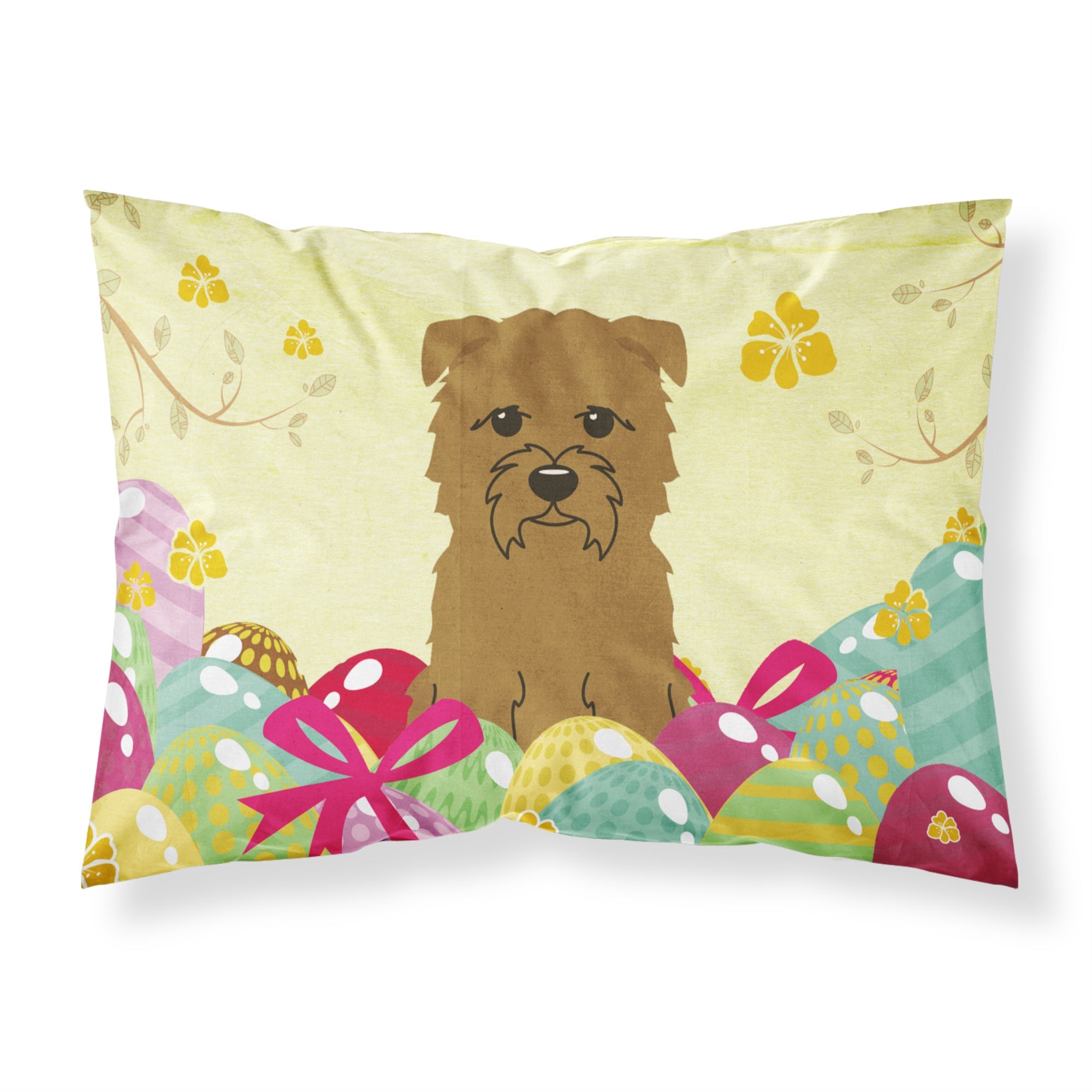 Easter Eggs Glen Of Imal Tan Fabric Standard Pillowcase