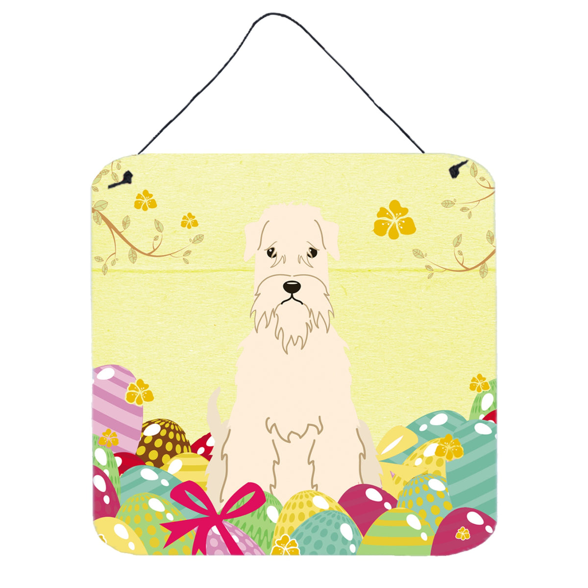 CarolineS Treasures Easter Eggs Soft Coated Wheaten Terrier Metal Print, 6 X 6, Multicolor