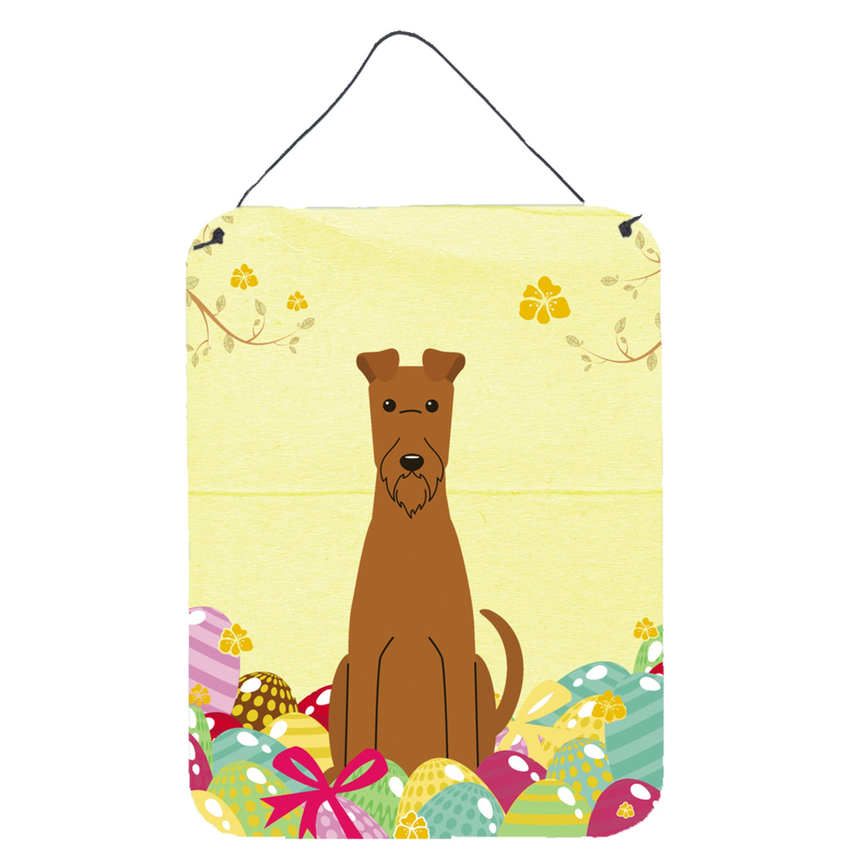 CarolineS Treasures Easter Eggs Irish Terrier Metal Print, 16 X 12, Multicolor