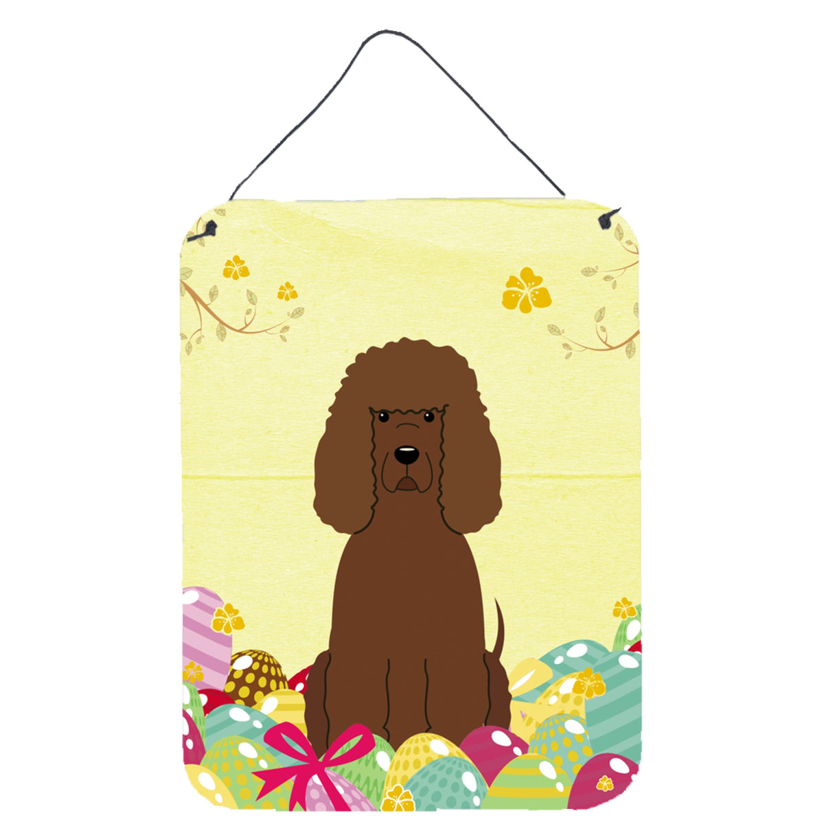 CarolineS Treasures Easter Eggs Irish Water Spaniel Metal Print, 16 X 12, Multicolor