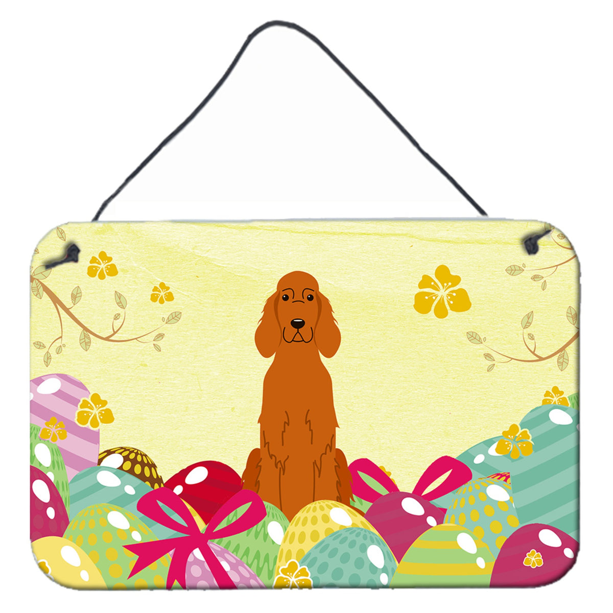 CarolineS Treasures Easter Eggs Irish Setter Metal Print, 8 Inch  Inch  H X 12 Inch  Inch  W