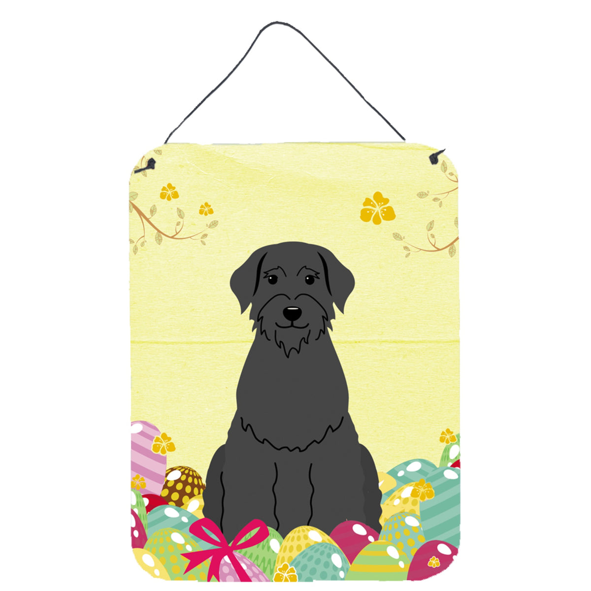 CarolineS Treasures Easter Eggs Giant Schnauzer Metal Print, 16 X 12, Multicolor