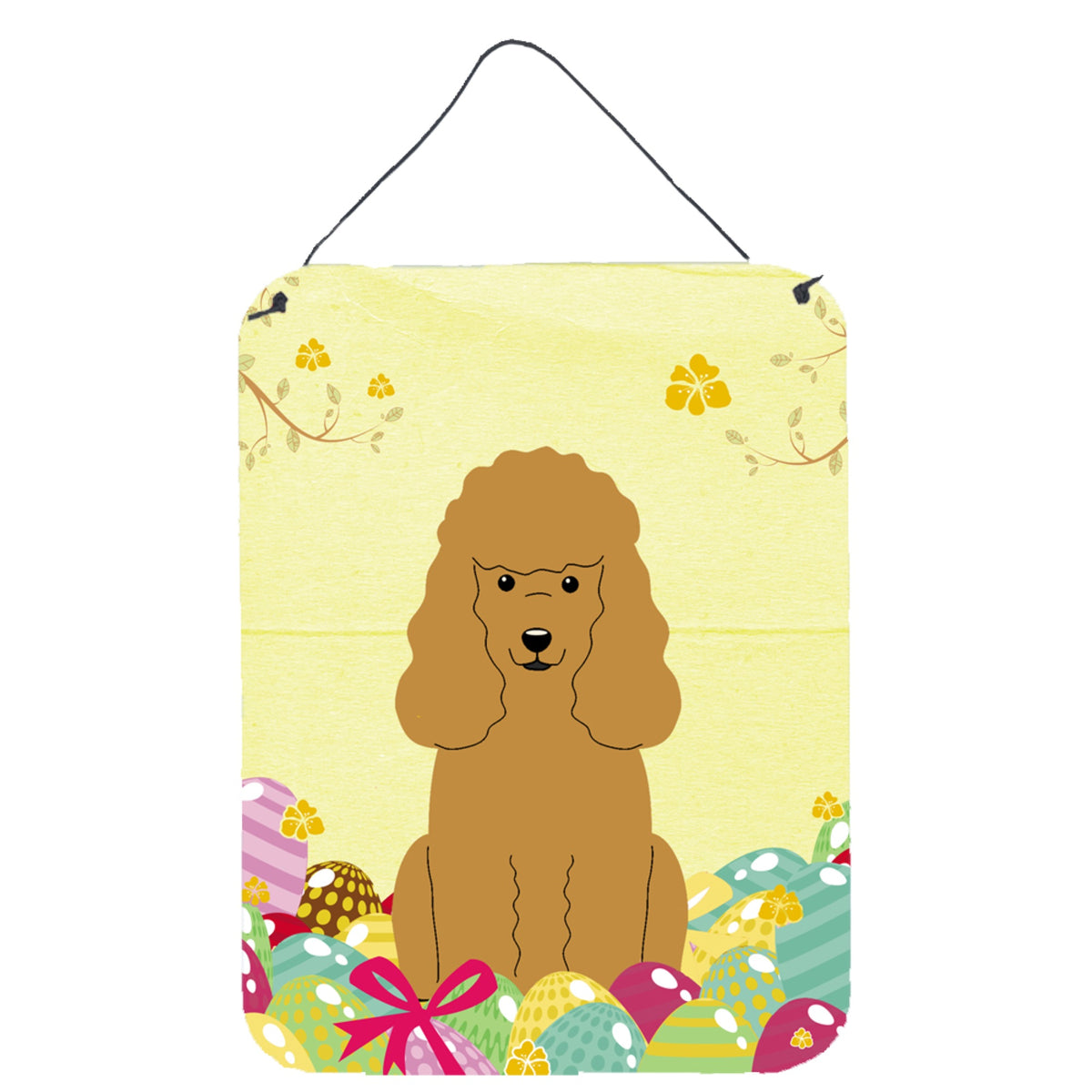 CarolineS Treasures Easter Eggs Poodle Tan Metal Print, 16 X 12, Multicolor