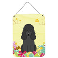 CarolineS Treasures Easter Eggs Poodle Black Metal Print, 16 X 12, Multicolor
