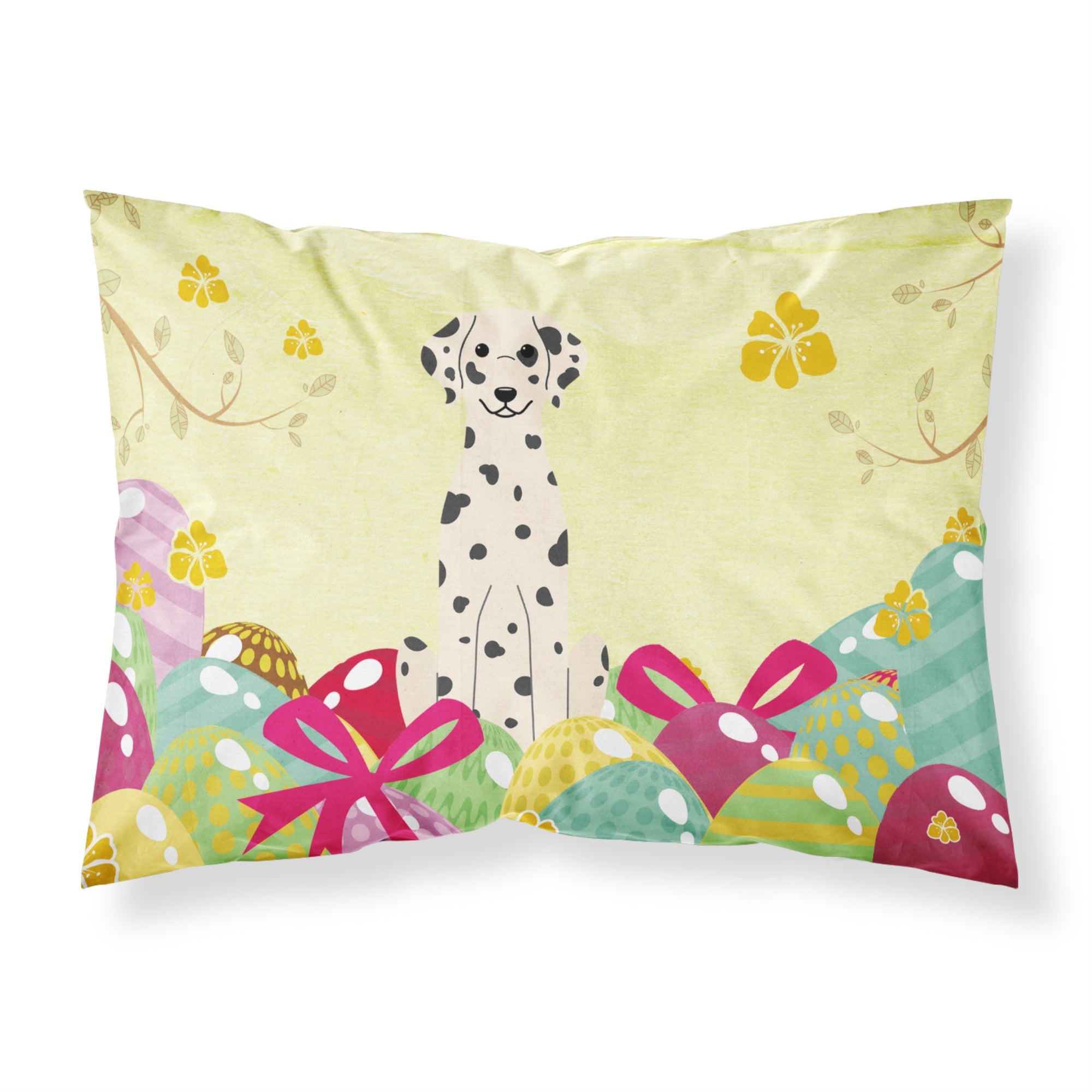 Easter Eggs Dalmatian Fabric Standard Pillowcase
