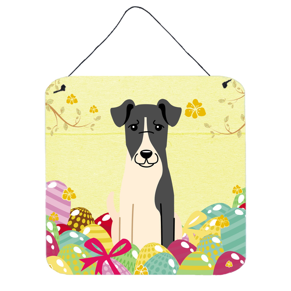 CarolineS Treasures Easter Eggs Smooth Fox Terrier Metal Print, 6 X 6, Multicolor