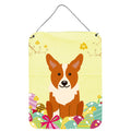 CarolineS Treasures Easter Eggs Corgi Metal Print, 16 X 12, Multicolor
