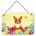 CarolineS Treasures Easter Eggs Corgi Metal Print, 8 Inch  Inch  H X 12 Inch  Inch  W