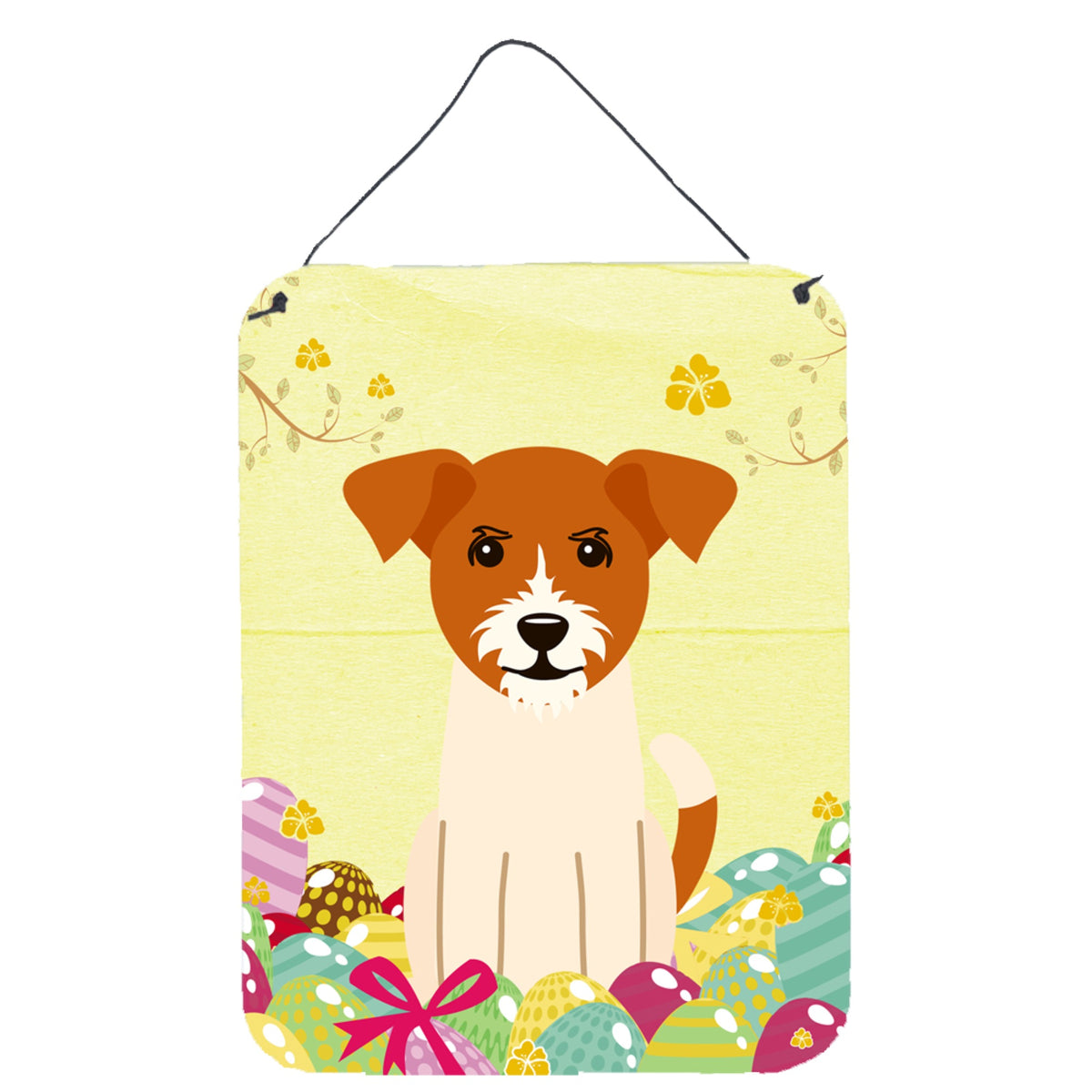 CarolineS Treasures Easter Eggs Jack Russell Terrier Metal Print, 16 X 12, Multicolor