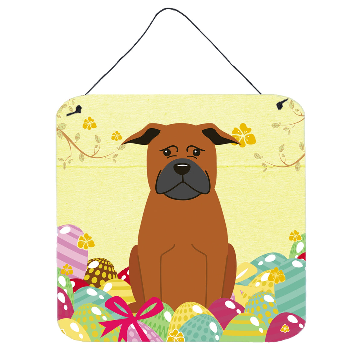 CarolineS Treasures Easter Eggs Chinese Chongqing Dog Metal Print, 6 X 6, Multicolor