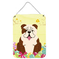 CarolineS Treasures English Bulldog Brindle White Metal Print, 16 X 12, Multicolor