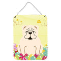 CarolineS Treasures Easter Eggs English Bulldog White Metal Print, 16 X 12, Multicolor